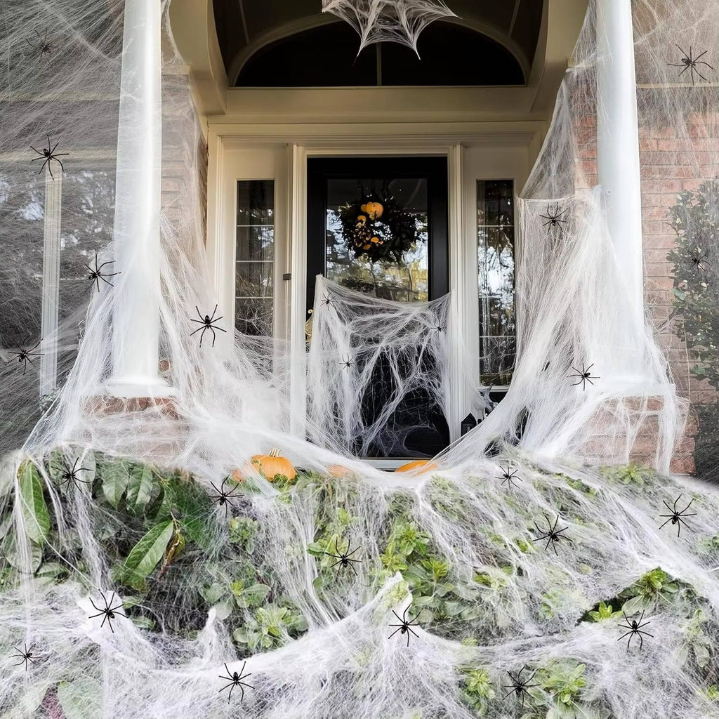 200 Sqft Spider Webs Halloween Door Decorations With Fake Spiders | Beautiful, Festive & Built to Last Season After Wonderful Season
