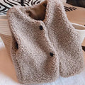 Kids Lamb Wool Winter Gilet | Fluffy Fleece Waistcoat for Toddlers & Children