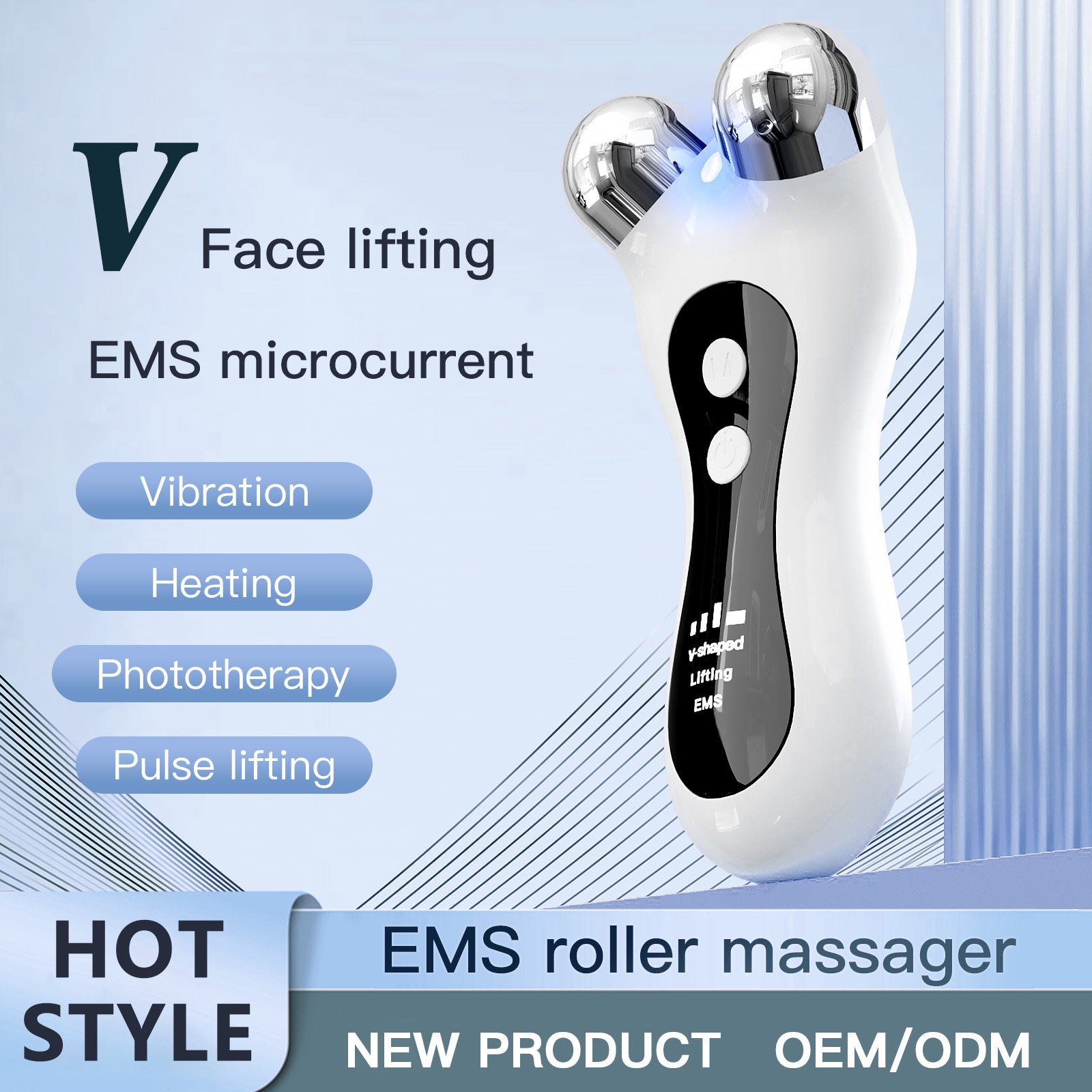 EMS Micro-Current Facial Roller Massager