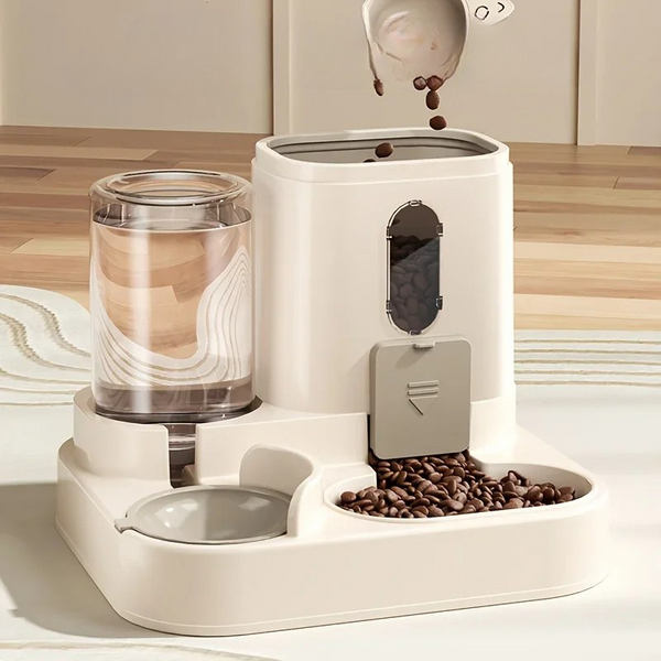 2 in 1 Dog and Cat Feeder with Water Dispenser | Designed for Happy, Healthy, Well-Loved Pets of Every Breed