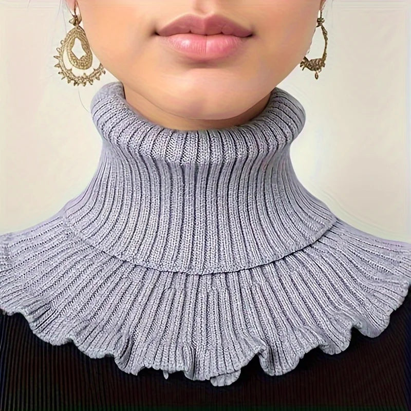 Elegant Knitted Turtleneck Neck Scarf for Women | Luxury-Feel Fashion Accessory — Where Style Meets Everyday Function