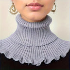 Elegant Knitted Turtleneck Neck Scarf for Women | Luxury-Feel Fashion Accessory — Where Style Meets Everyday Function