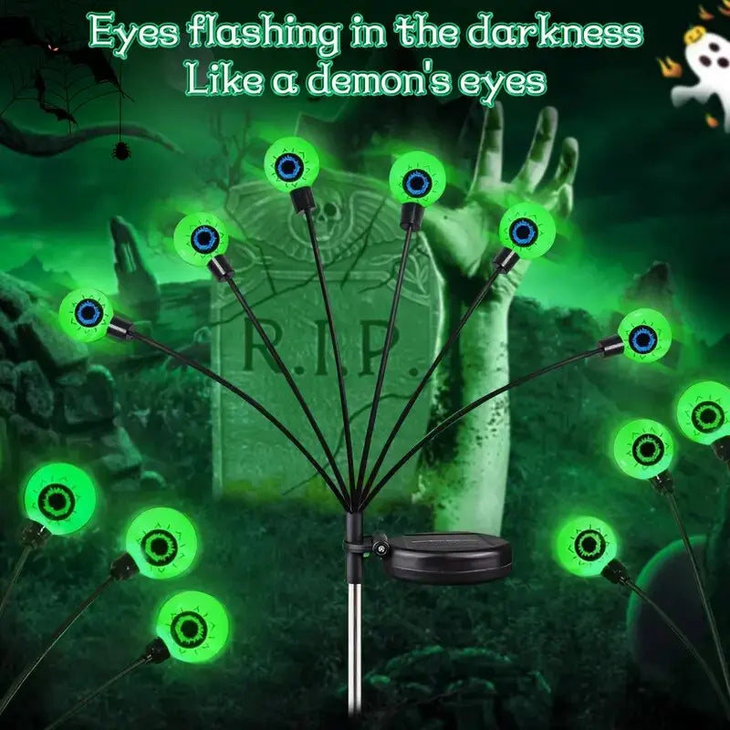 Lighted Halloween Eyeball Props Solar Garden Lights | Festive, Charming & Built to Create Magical, Lasting Seasonal Memories