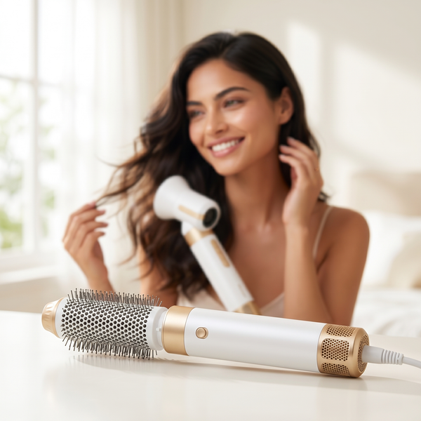 7-in-1 Hot Air Brush Hair Styler | Blow Dry Volumiser and Styling Tool for All Hair Types