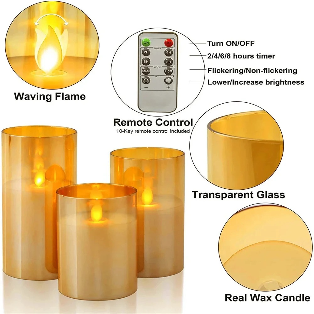 Realistic Flameless Candles With Remote | Stylish Home Essential That Transforms & Elevates Your Living Space