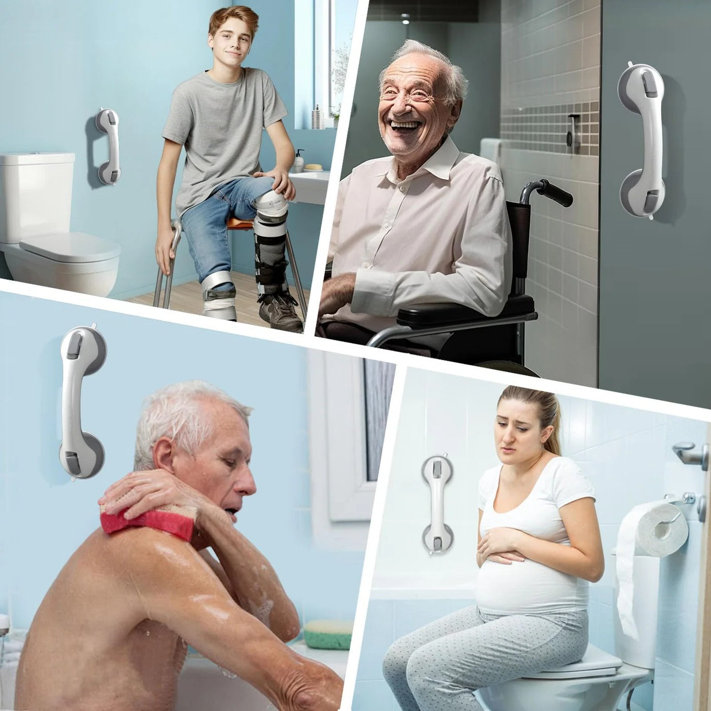 Suction Grab Bar | Compact, Stylish & Incredibly Useful — An Everyday Home Must-Have
