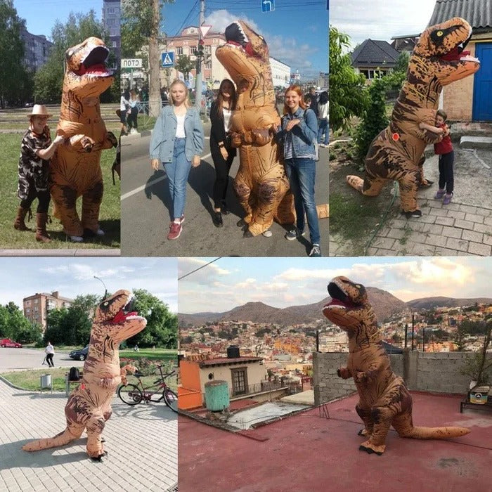 Inflatable T-Rex costume | Some Decorations Are Just Décor — This One Becomes Part of Your Tradition