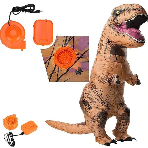 Inflatable T-Rex costume | Some Decorations Are Just Décor — This One Becomes Part of Your Tradition