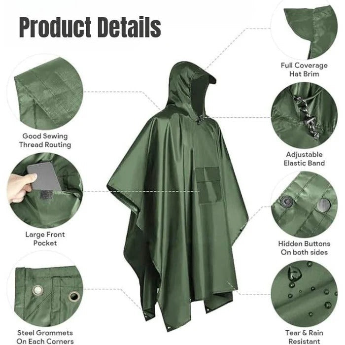 Rain Poncho for Outdoor Coverage | Premium Outdoor Essential for Garden Lovers — Built to Last Outdoors