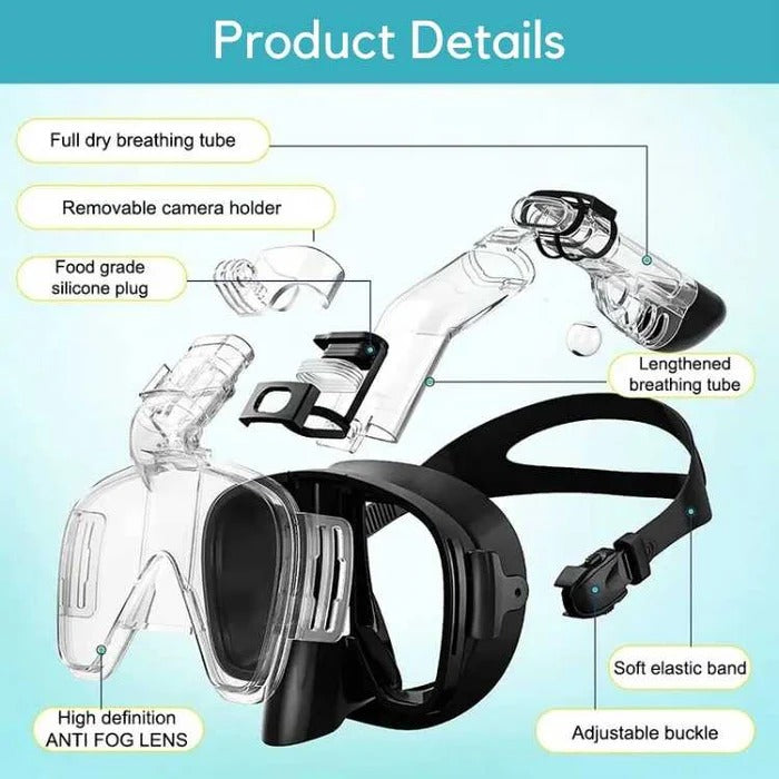 Snorkeling Mask with Dry Top System | On-Trend, Comfortable Design Built for All-Day Wear & Confident Style