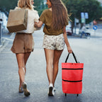 2-in-1 Foldable Shopping Bag with Wheels | Compact, Stylish & Incredibly Useful — An Everyday Home Must-Have