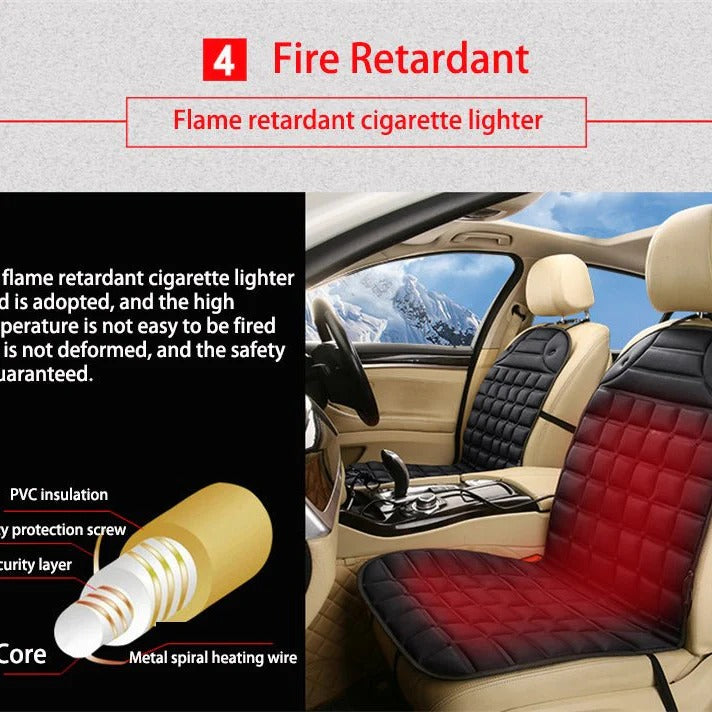 Heated Car Seat Cushion | Ergonomic Design for Targeted Relief, Improved Comfort & Mobility