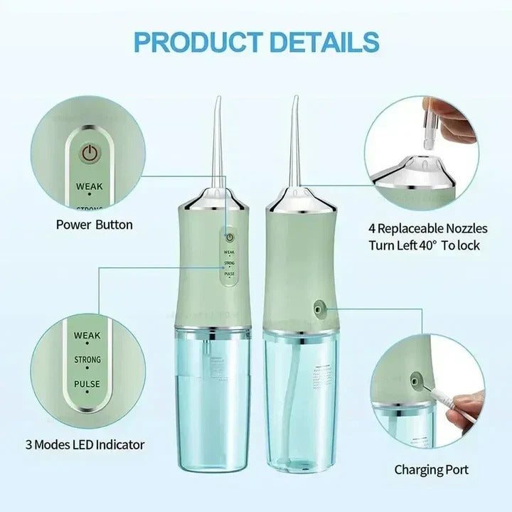 Rechargeable Water Flosser | Targeted Therapy for Faster Recovery, Less Pain & Better Quality of Life