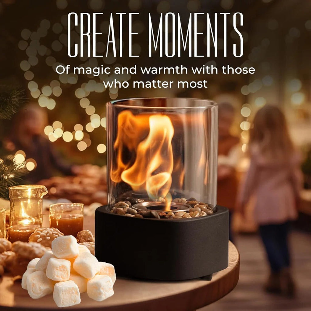 Portable Glass Tabletop Fireplace | Practical, Beautiful & Built to Last — The Smart Choice for Any Home
