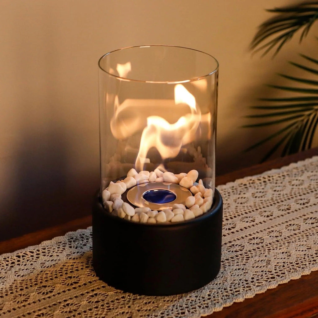 Portable Glass Tabletop Fireplace | Practical, Beautiful & Built to Last — The Smart Choice for Any Home
