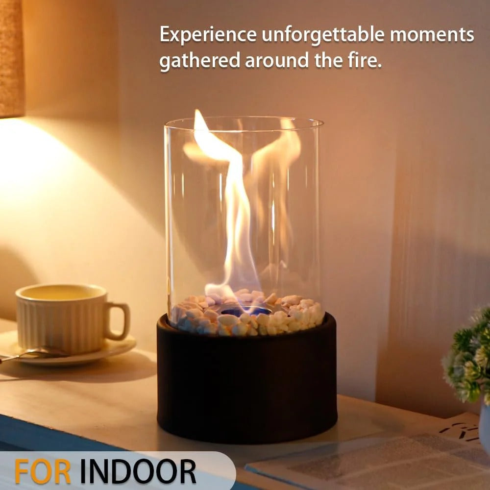 Portable Glass Tabletop Fireplace | Practical, Beautiful & Built to Last — The Smart Choice for Any Home