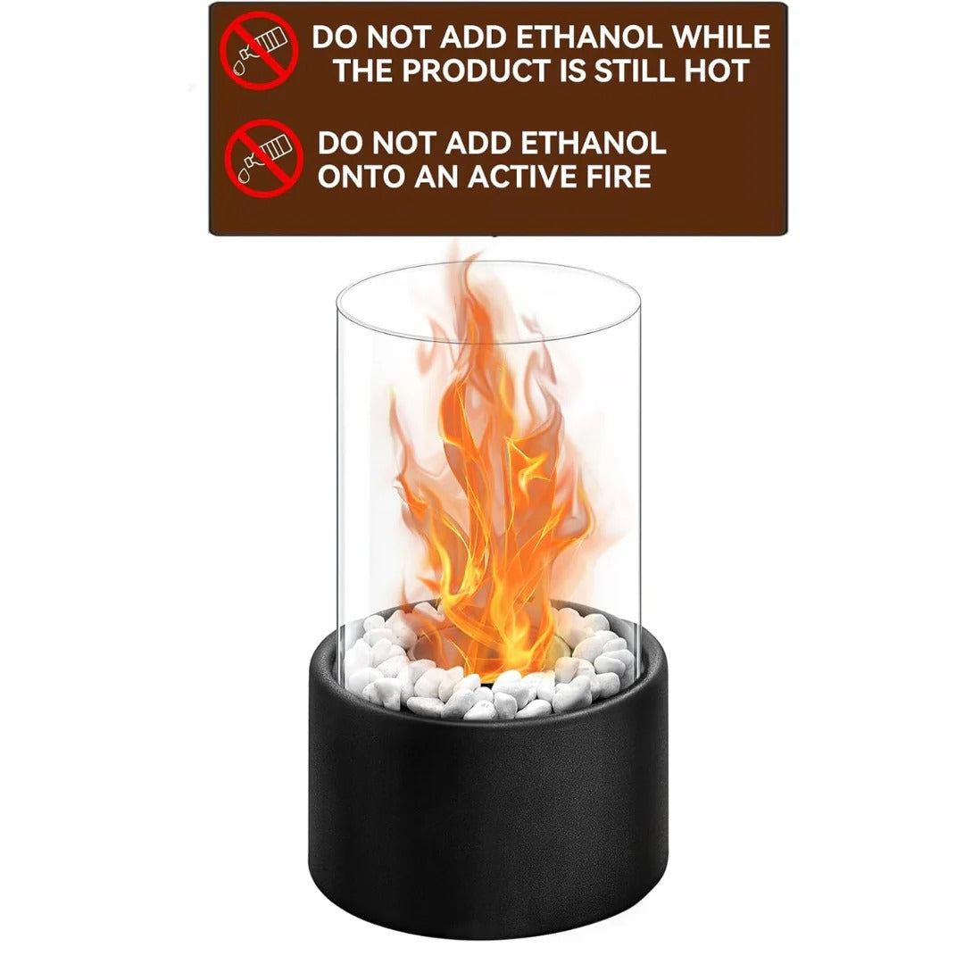 Portable Glass Tabletop Fireplace | Practical, Beautiful & Built to Last — The Smart Choice for Any Home