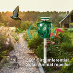 360° Solar Ultrasonic Animal Repeller | Built for British Weather — Durable, Attractive Outdoor Design