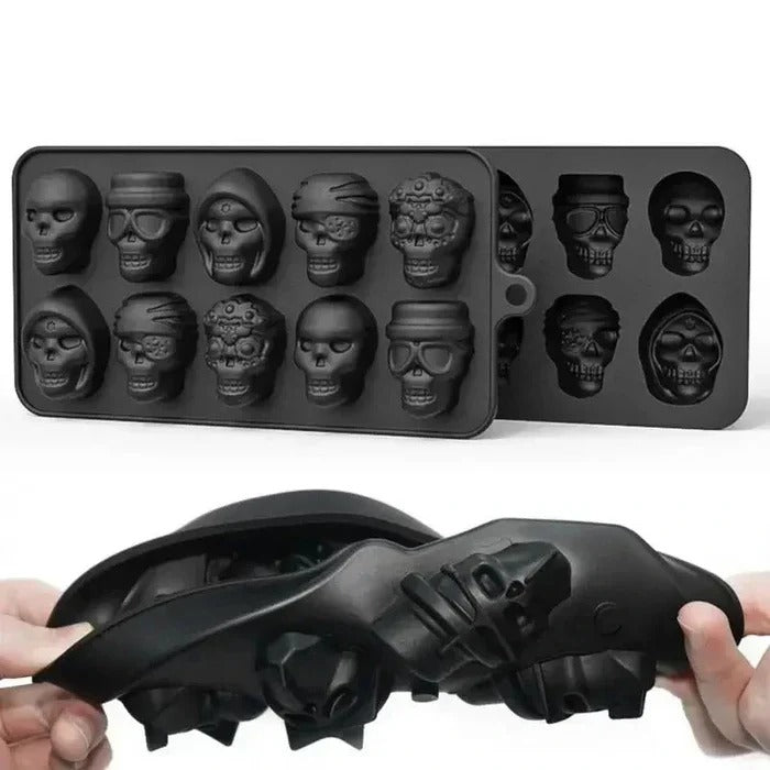 Skull-Shaped Ice Cube Tray | Effortlessly Functional Home Essential for Clean, Organised Living