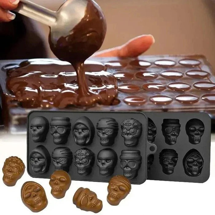 Skull-Shaped Ice Cube Tray | Effortlessly Functional Home Essential for Clean, Organised Living