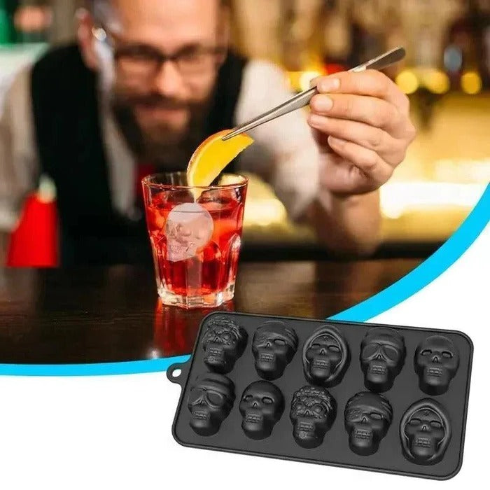 Skull-Shaped Ice Cube Tray | Effortlessly Functional Home Essential for Clean, Organised Living