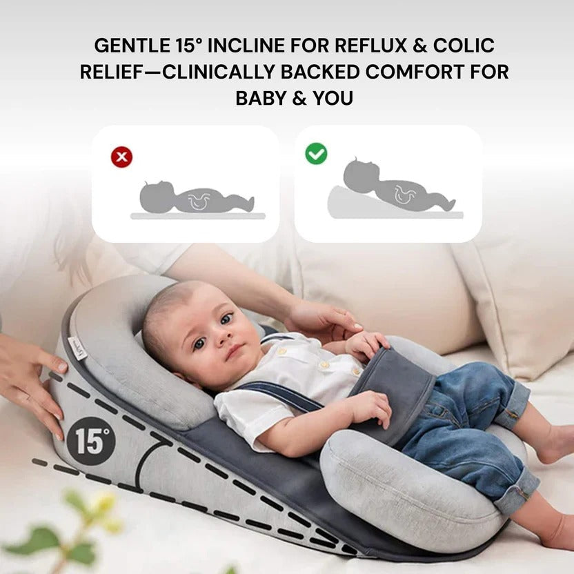 Inclined Reflux Pillow Bed for Infants | Must-Have Baby Accessory Loved by Parents Around the World