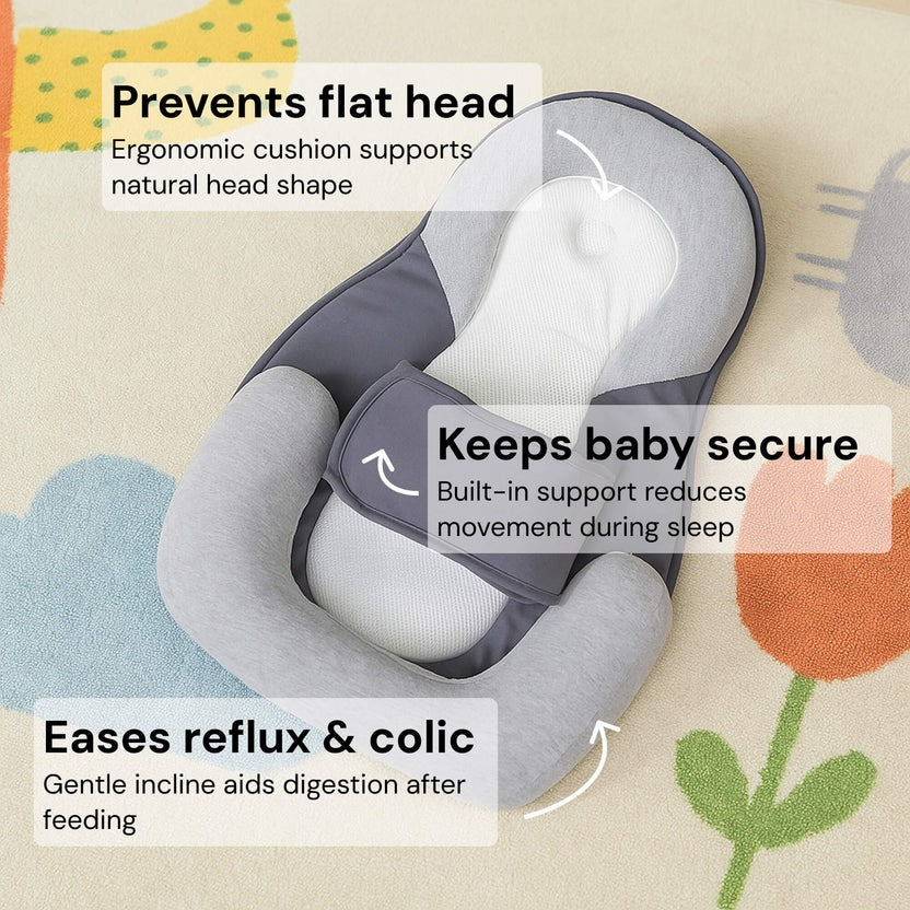 Inclined Reflux Pillow Bed for Infants | Must-Have Baby Accessory Loved by Parents Around the World
