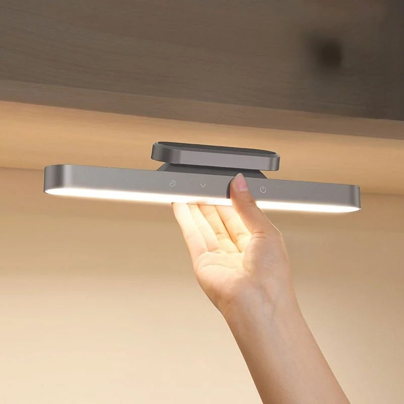 Magnetic Rechargeable Desk Lamp - Adjustable Brightness LED Lamp for Home and Office