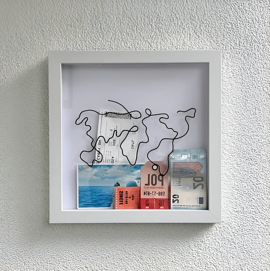 Adventure Archive Keepsake Box - Travel Memory Storage Box for Tickets and Souvenirs