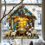 Nativity Scene Suncatcher - Christmas Window Decoration for Home