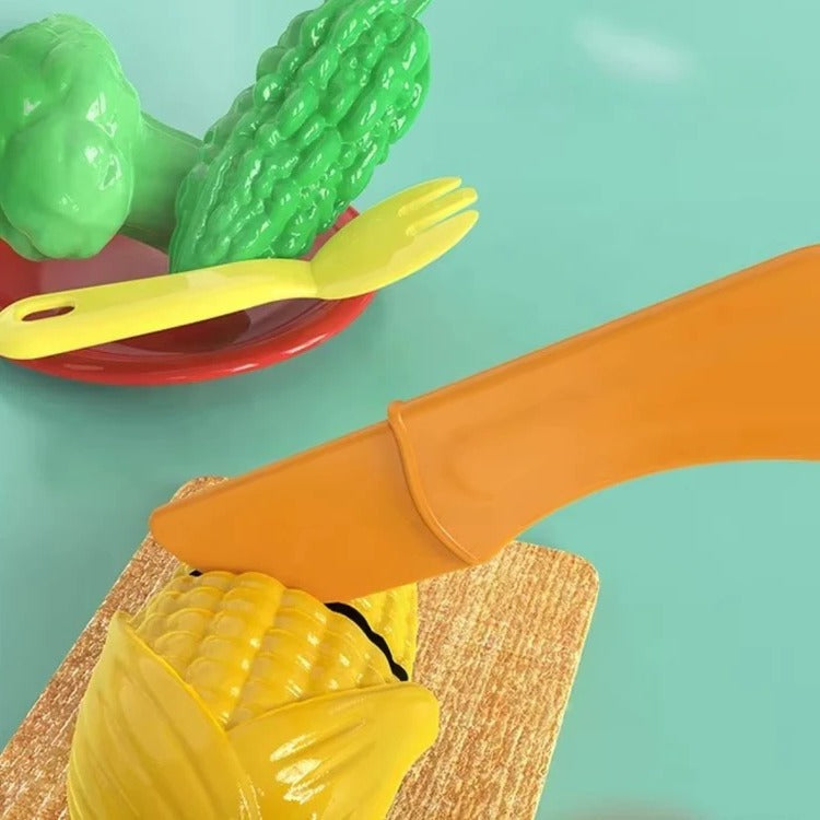 Children's Play Kitchen with Flowing Water Feature | Kids Pretend Kitchen Set for Role Play