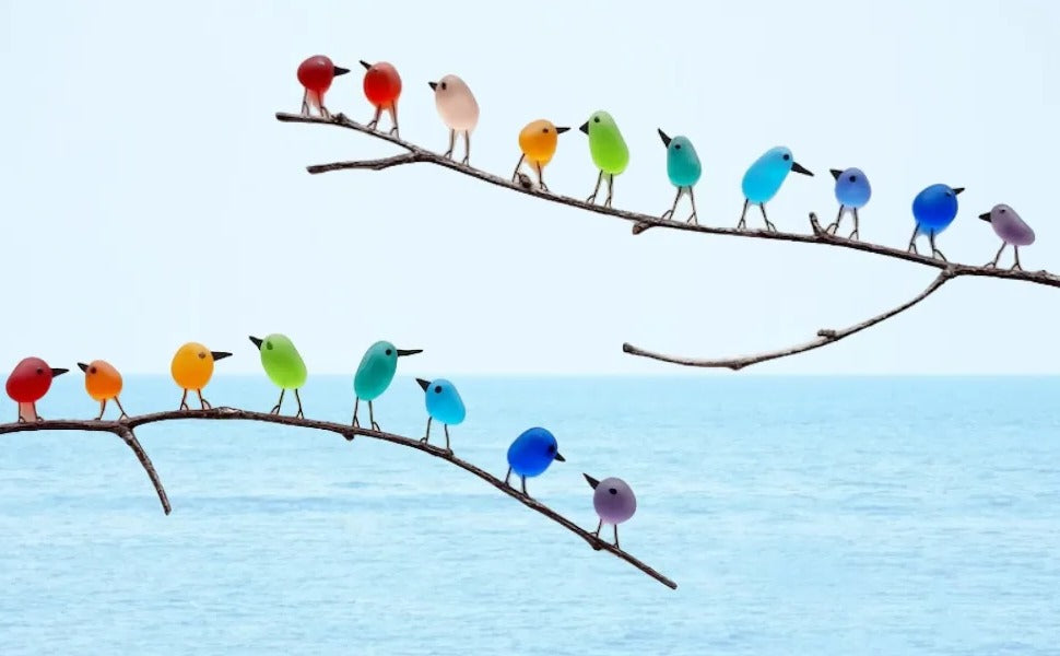 Sea Glass Birds Decor Coastal Love Notes | Compact, Stylish & Incredibly Useful — An Everyday Home Must-Have