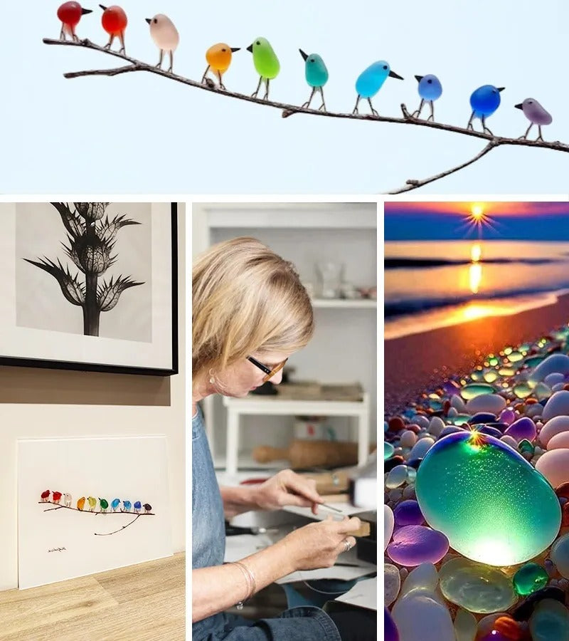 Sea Glass Birds Decor Coastal Love Notes | Compact, Stylish & Incredibly Useful — An Everyday Home Must-Have