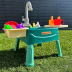Children's Play Kitchen with Flowing Water Feature | Kids Pretend Kitchen Set for Role Play