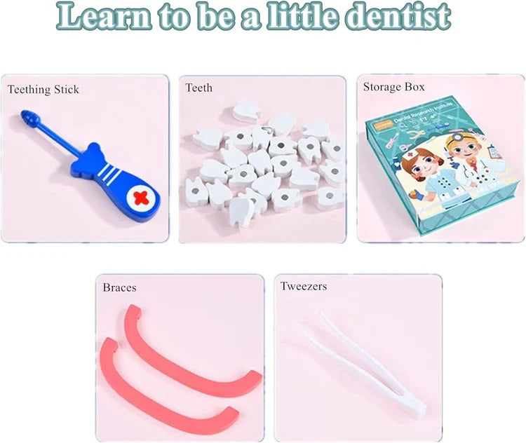 Children's Dentist Role-Play Kit | Kids Pretend Play Dental Set with Realistic Accessories