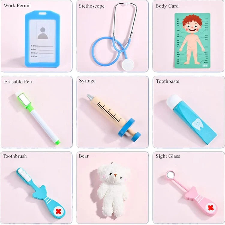 Children's Dentist Role-Play Kit | Kids Pretend Play Dental Set with Realistic Accessories