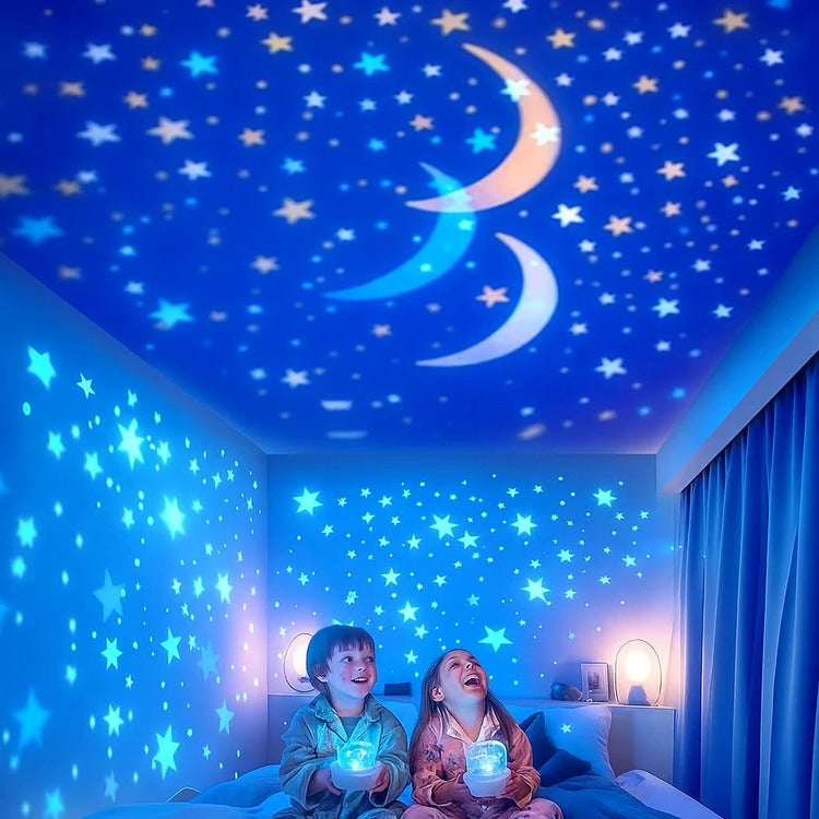 Children's Ocean Projection Night Light | Kids Bedroom Night Lamp with Moving Sea Display