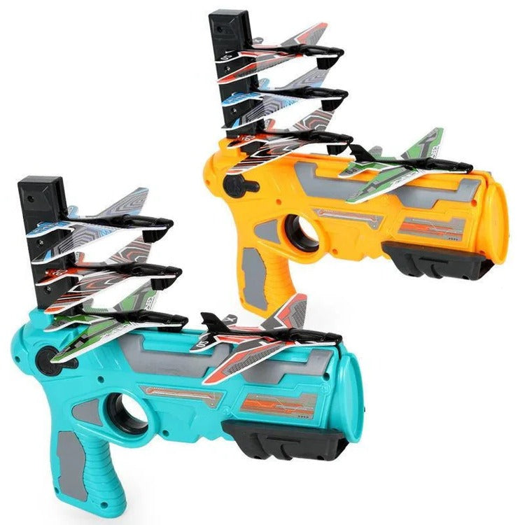 SkyGlider Aircraft Launcher Toy | Foam Plane Launcher Set for Kids Outdoor Play