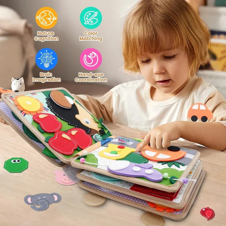 Children's Sensory Activity Story Book | Interactive Busy Book for Toddlers — Tactile Learning
