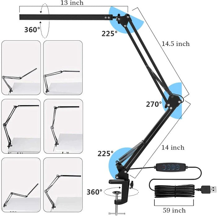 LED Desk Lamp with Clamp | Durable, Reliable & Designed for Both Home DIY & Professional Use