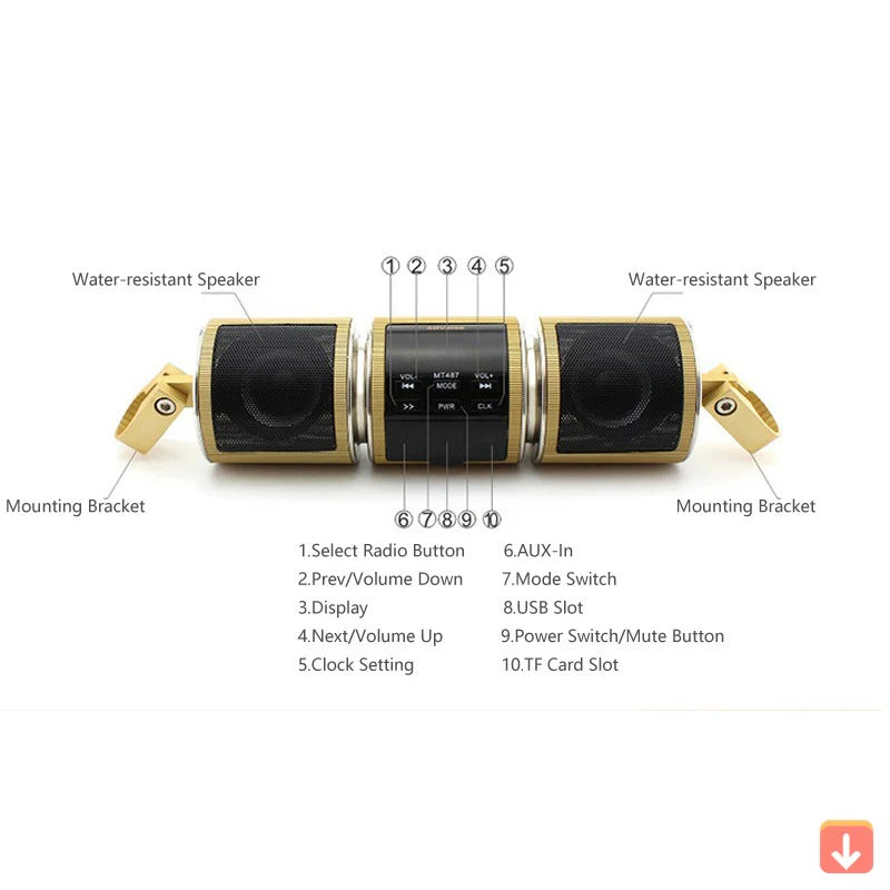 Motorcycle Bluetooth Speaker with FM Radio | Every Journey Is Better When Your Car Has the Right Accessories Aboard