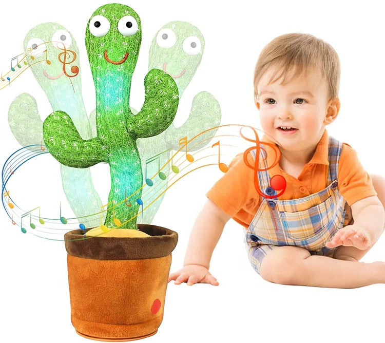 Sound-Reacting Dancing Cactus Toy | Musical Plush Cactus That Dances to Sound & Music