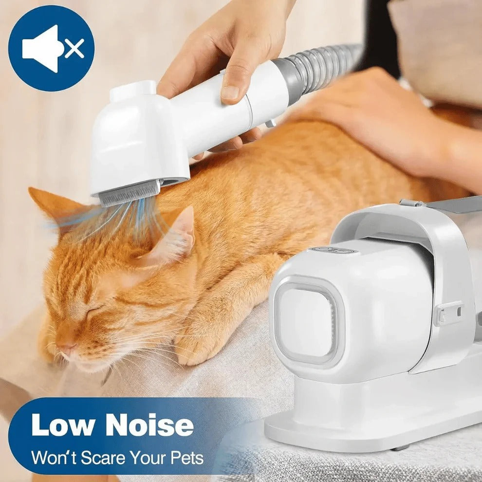 Low-Noise Dog Grooming Vacuum with Full Pet Hair Clippers & Brush Kit | Large 77.7oz Capacity | Durable Pet Accessory Built for Active, Playful, Energetic Pets
