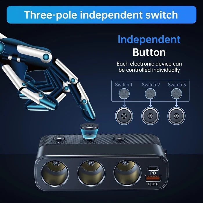 7-in-1 Car Cigarette Lighter Adapter | The Smart Choice for Quality, Reliability & Long-Lasting Performance