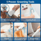 Low-Noise Dog Grooming Vacuum with Full Pet Hair Clippers & Brush Kit | Large 77.7oz Capacity | Durable Pet Accessory Built for Active, Playful, Energetic Pets