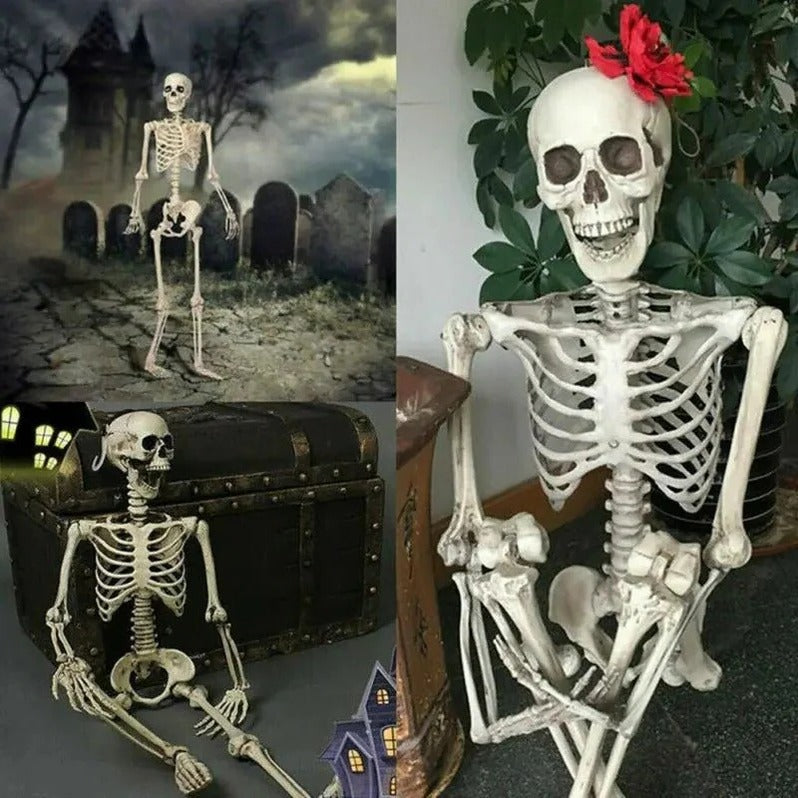Poseable Skeleton — Creepy Halloween Skeleton Decorations | Bring the Magic of the Season into Your Home with This Beautiful Piece