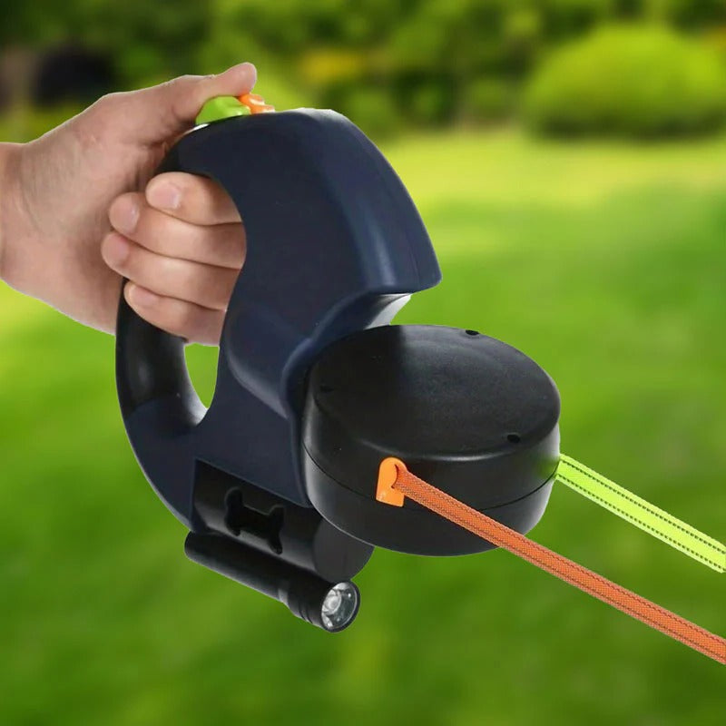 Dual Dog Leash with Flashlight & Waste Bag | Vet-Approved Pet Essential for Comfort, Safety & Wellbeing