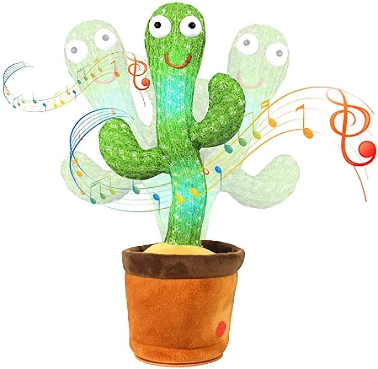 Sound-Reacting Dancing Cactus Toy | Musical Plush Cactus That Dances to Sound & Music