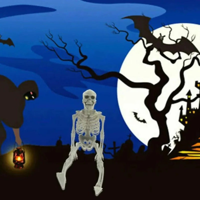 Poseable Skeleton — Creepy Halloween Skeleton Decorations | Bring the Magic of the Season into Your Home with This Beautiful Piece