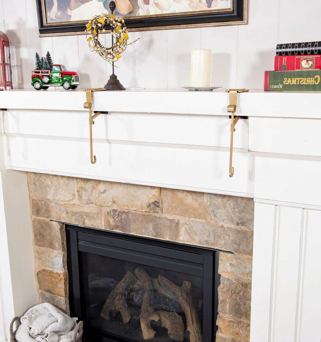 Garland Christmas Stocking Holders for Mantle | Bring the Magic of the Season into Your Home with This Beautiful Piece
